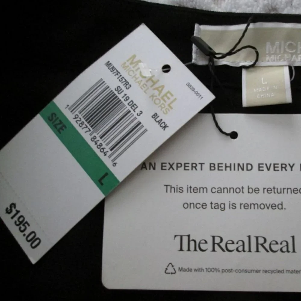 Michael kors Polka Dot Print Skirt- Silver Snap Embellishments-Large-Black-NWT - Picture 5 of 13